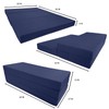 Danfuton Queen Navy Trifold Foam Beds, Portable Shikibuton Ottoman Bed