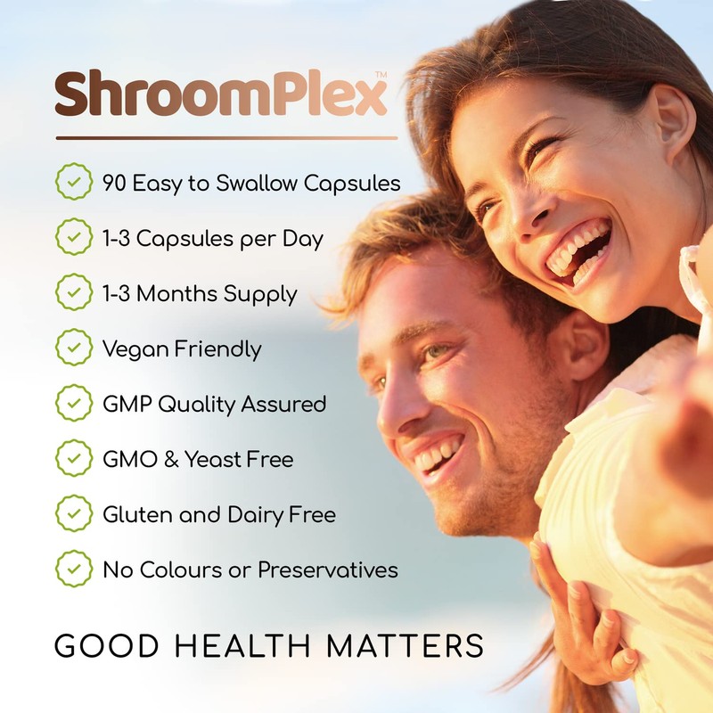 ShroomPlex Organic Mushroom Complex - Immune Boosting Mushroom Blend -