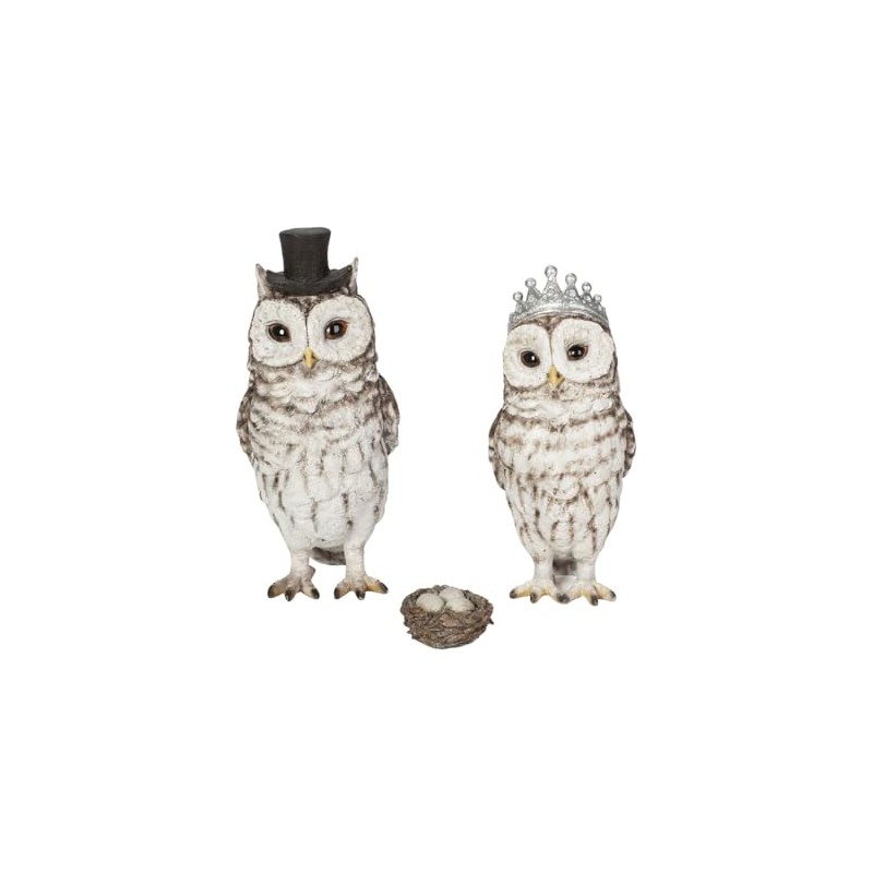 Oubia Owls Couple 10.5 x 7 x 12.5cm Doll Figurine