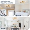 XINGQI 31" Modern Glass Ceiling Light, Semi Flush Mount Ceiling