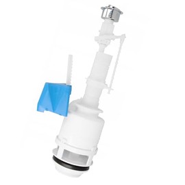 Toilet flush valve, drain valve, flush fitting, lifting bell for ceramic cistern, water tank, 3/6 L, start/stop