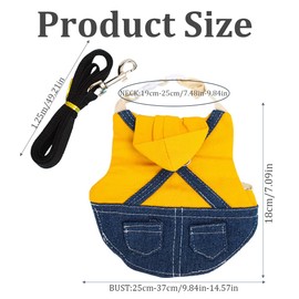 LEEQ Adjustable Soft Rabbit Harness - Rabbit Harness Breathable Soft with Lead, Adjustable Walking Harness, Vest, Lead, for Rabbits, Pets, Small Animals