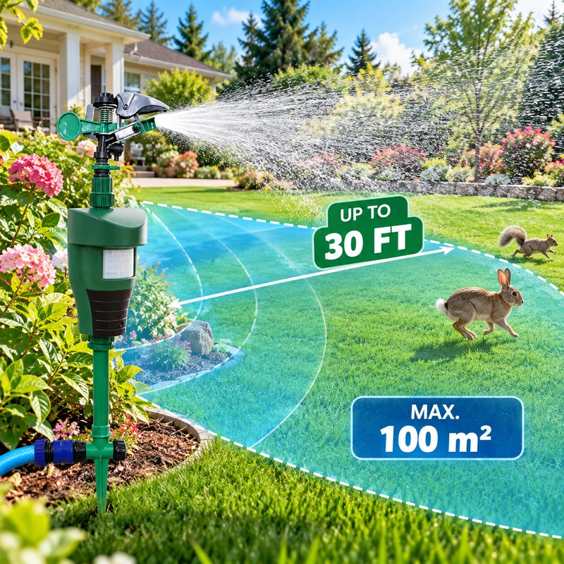 Motion Activated Sprinkler for Garden Protection – Water Jet Animal