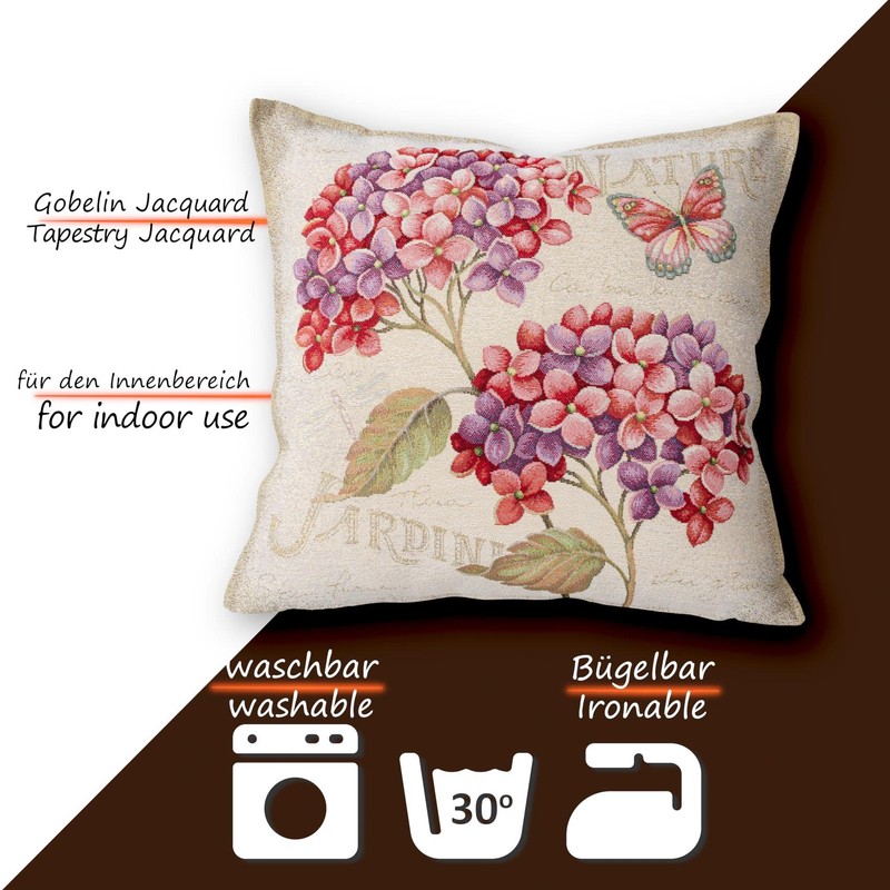 ANRO Cushion Cover Decorative Cushion Sofa Cushion Cover Tapestry Hydrangea
