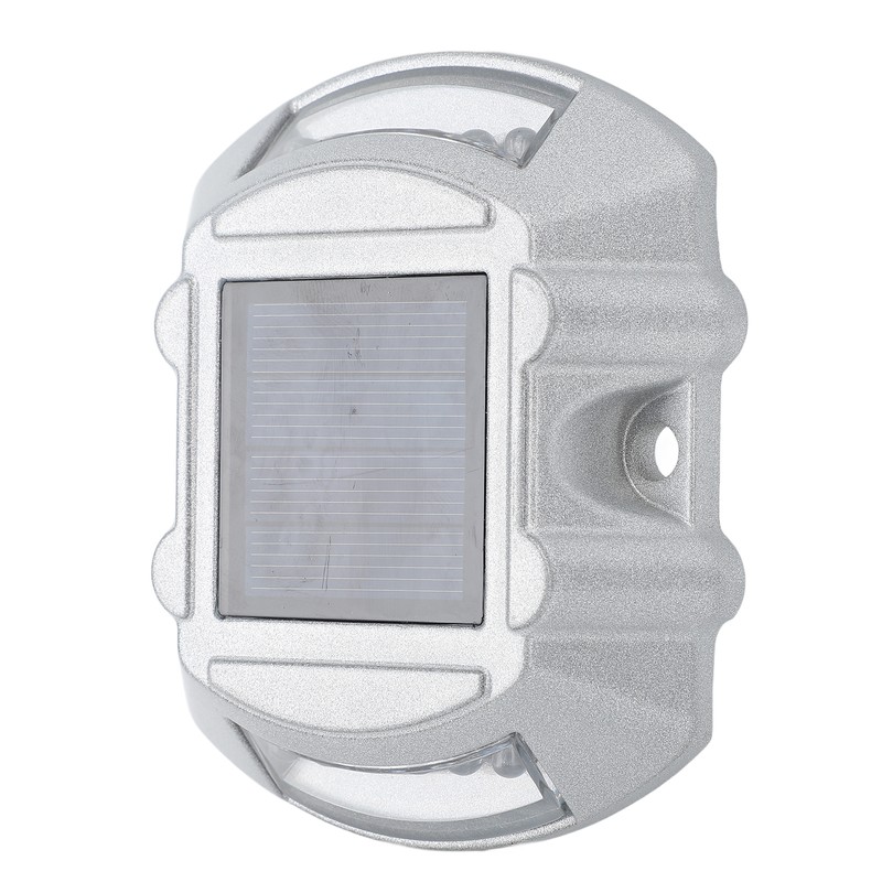 Solar Deck Lights Silver Aluminium Alloy High Brightness LED Solar