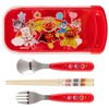 LEC Anpanman Antibacterial Slide Set of 3 (Fork Spoon, Bamboo