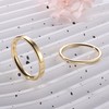 HAIAISO 14K Gold Filled Rings 3MM Stacking Rings for Women