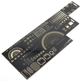 Mayata 3PCS/4PCS 15cm 20cm 25cm 30cm Multifunctional PCB Ruler Measuring Tool Resistor Capacitor Chip IC SMD Diode Transistor Package 180 Degrees (3pcs/lot)