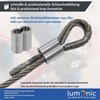 10x Wire Rope Clamp Aluminium 10 mm Aluminium Press Clamp