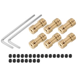 QUARKZMAN Shaft Coupling Connector with Bore of 2 mm - 2.3 mm Length 20 mm Diameter 9 mm 6 Pieces Shaft Couplings M3 Brass Shafts Rigid Coupling for Car Engine Accessories 3D Printer DIY Robot Copper
