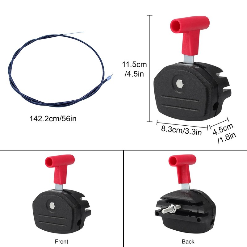KUSCOR KOUSOR Universal Throttle Cable & Choke Lever for Lawnmower