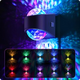 Night Lights Plug into Wall, Star Projector for Bedroom [2 Pack] Night Light Projector for Kids, 9-Color RGB Galaxy Nightlight with Dusk to Dawn Sensor for Bathroom, Home Gaming Room Decor Gifts
