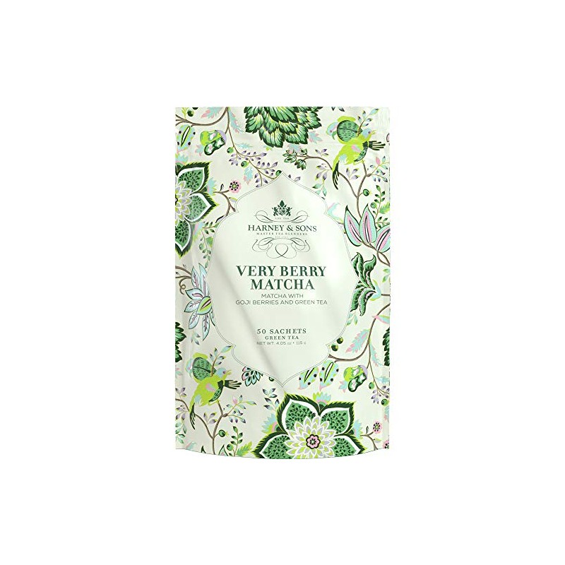 Harney & Sons Very Berry Matcha Tea, 50ct sachet bag