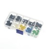 Total 50pcs 25pcs Button 25pcs Cap 12x12x7.3 mm Tact Tactile
