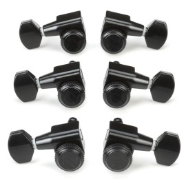 AllParts True Lok Mid-size Locking Tuners - 3+3, Black