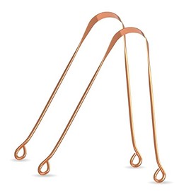 Zap impex Copper Tongue Scraper for Adults Natural Ayurvedic Tongue Cleaner Travel Tools for Oral Care (2)