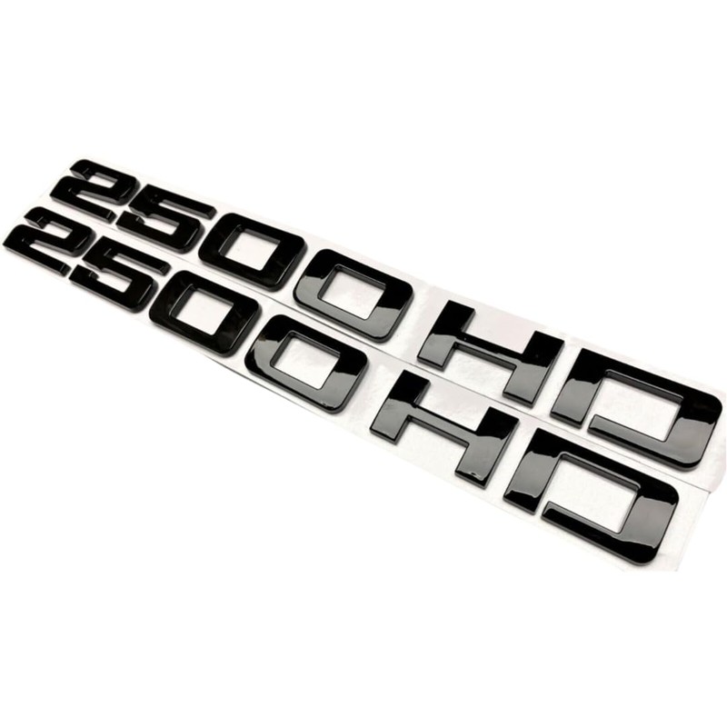 2500 HD Badge Emblem 2-PC Black - Set of 2