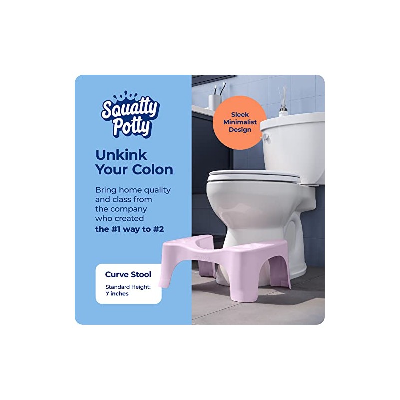 Squatty Potty The Original Bathroom Toilet Stool Curve Lightweight with
