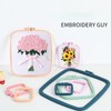 SJENG 5pcs 5 Sizes Plastic Embroidery Hoops, Rectangular Cross Stitch