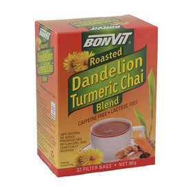 Bonvit Roasted Dandelion Turmeric Chai Blend Tea, 32 Filter Bags
