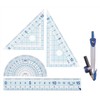 Raymei Fujii APJ907 Ruler Set, Teacher's Recommendation, Large, Transparent