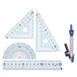 Raymei Fujii APJ907 Ruler Set, Teacher's Recommendation, Large, Transparent