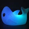 Night Light Silicone Cute Shark USB Rechargeable LED Colorful Night