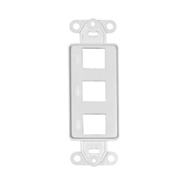 CNE41633 Decora Wall Plate Insert, 3 Hole for Keystone Jack, White