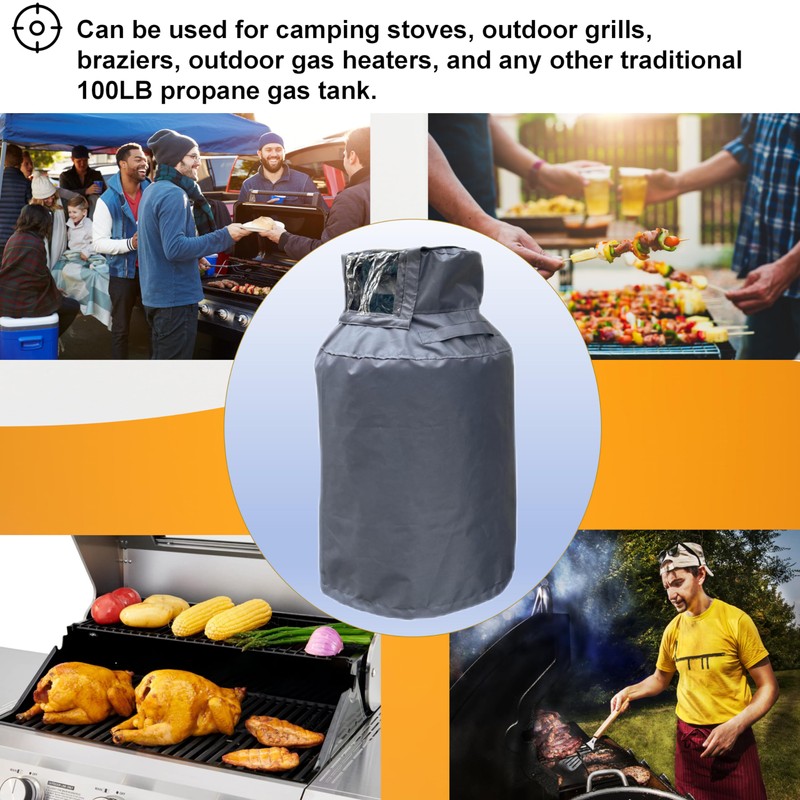 100 lb Propane Tank Cover， With 600D Waterproof, Dustproof, and