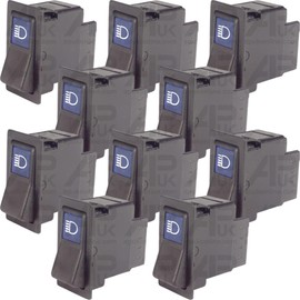 APUK 10x Main Beam Rocker Switch 2 Spade Pin Replacement for Case IH John Deere Leyland Tractor