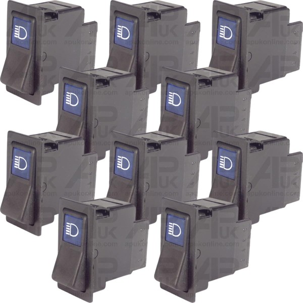 APUK 10x Main Beam Rocker Switch 2 Spade Pin Replacement