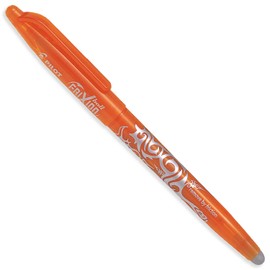 Pilot Frixion Heat/Friction Erasable Rollerball Pen FR7 - Medium Line 0.7mm Tip Nib - Pillow Pack of 1 Pen + 3 Refills (Orange)