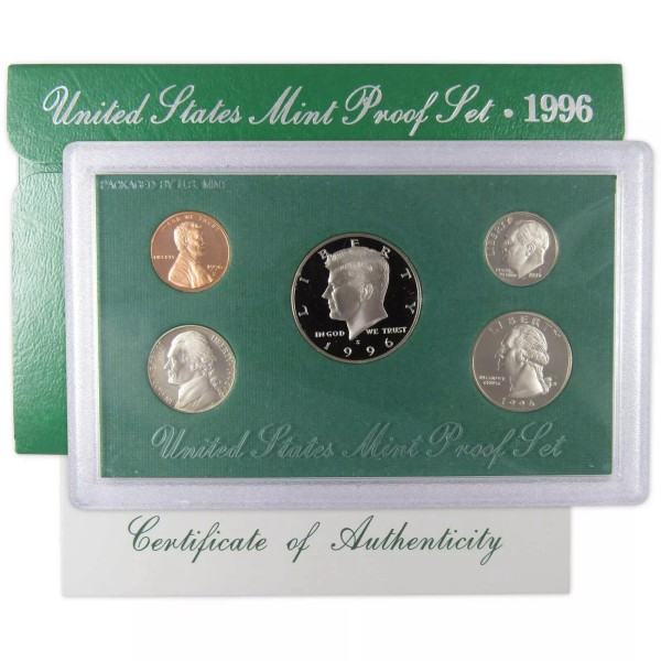 1996 Clad Proof Set U.S. Mint Original Government Packaging OGP