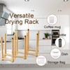 Yesland 2 Pack Wooden Bottle Drying Rack - Retractable Bamboo