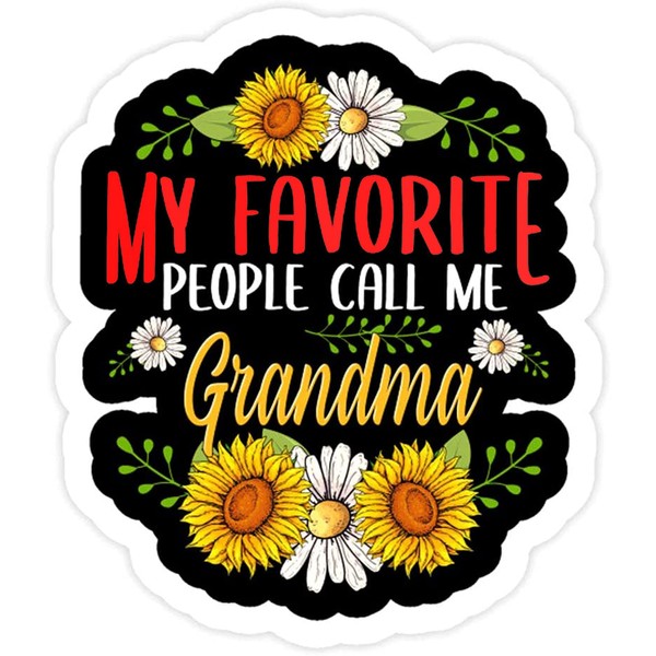 H-TRADINGS My Favorite People Call me Grandma Stickers, Vinyl Sticker,