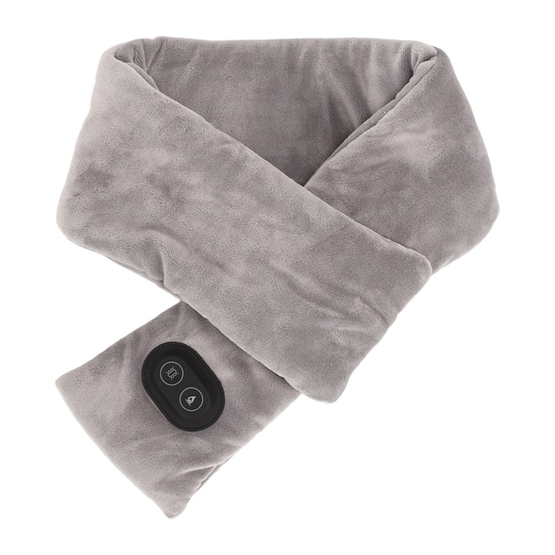 Electric Heated Neck Scarf Vibration Massage Double Sided Velvet Thick