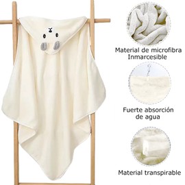 Toalla para Bebe, Toalla de Baño para Bebe, Toalla para Bebe Recien Nacido, Microfibra Absorbente Bata, Suave y Ligero, para ninos 1 Mes - 5 Años, Regalos para Bebe