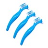 Pack of 3 Portable Denture Cleaning Brushes with Moderate Multilayer