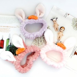 Carrot Rabbit Shower Face Wash Band Carrot Bath Supplies Hair Band Swimming Glasses Wash Pet Accessories Clean Color / 당근토끼 샤워 세안밴드 당근 목욕 용품 헤어 밴드 물안경 세면 애완동물 액세서리 청결 컬러