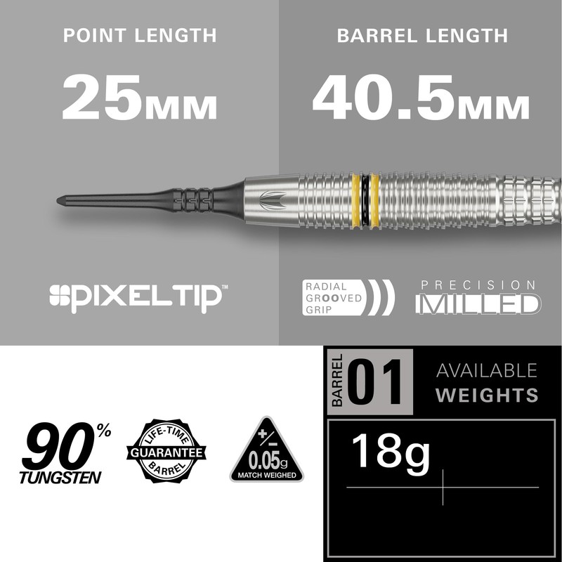 Target Darts Scott Williams Generation 2 Soft Tip Darts Set,