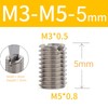 Threaded Insert Reducing Nuts, M3 x 0.5, M5 x 0.8,