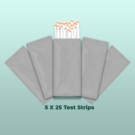 Seba Nutrition - Keto Urine Test Strips - 125 Urinalysis Test Sticks (5 X 25 Aluminum Sachets in a Bottle) - Design for Ketogenic and Low Carb Diets - Best for Accurate Meter Measurement of Ketones