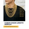 U7 Gold Curb Chain Necklace 26inch Men's 9mm Heavy Curb