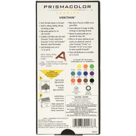 Prismacolor 2476 Verithin Coloured Pencils, Assorted Colours, 12-Count
