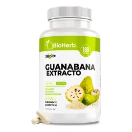 Guanábana Extracto 100% Puro Bioherb 180 Capsulas De 500mg