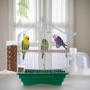 DADERXY 2PCS Bird Cage Feeders and Waterers Set, No Mess