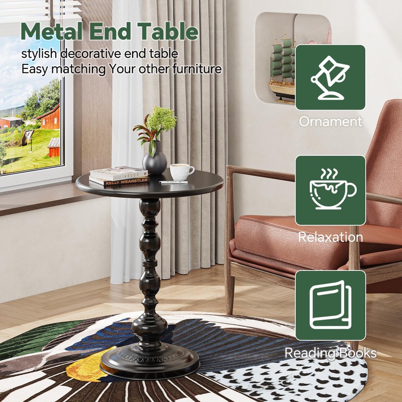 Simple Trending Small Side Table, Round Drink Table End Table,