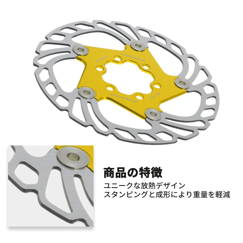 BULLSPANN 1 Set Bicycle Disc Brake Rotor, 140mm Bicycle Brake
