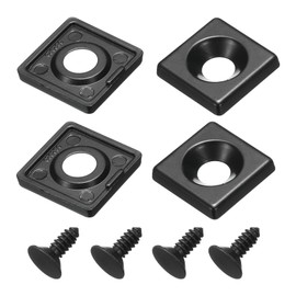 MECCANIXITY 4Pcs 2020 EU Standard T-Slot 7mm Hole Dia Aluminum Extrusion End Cap 20x20mm/0.79x0.79in Black for Fish Tank Rack, Storage Rack with Push-in Fastener