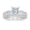 Mameloly 2ct Wedding Rings for Women Princess Cut Bridal Ring